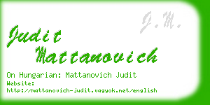 judit mattanovich business card